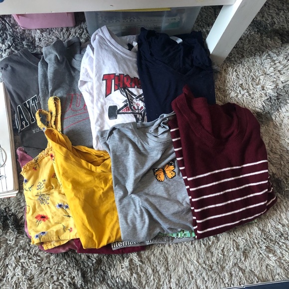 There are T’s, tanks, crops, sweaters/jackets, pjs - Picture 1 of 11